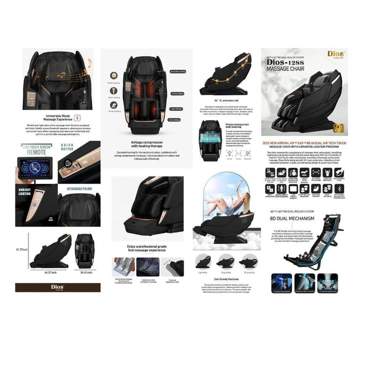 DIOS-1288 8D AI Massage Chair | Brain-Calming, Body-Healing, Lifestyle-Transforming