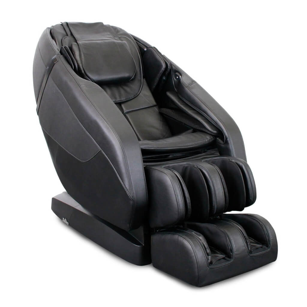 Black massage chair on a white background