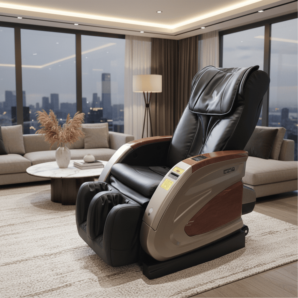 Black with Wood Grain Infinity IT 6900 | Commercial Vending Massage Chairs