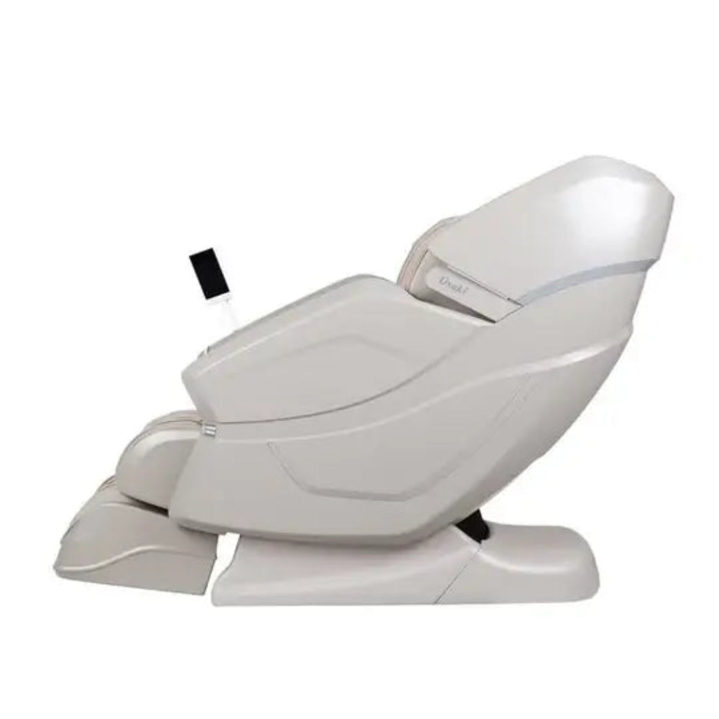 White massage chair on a white background