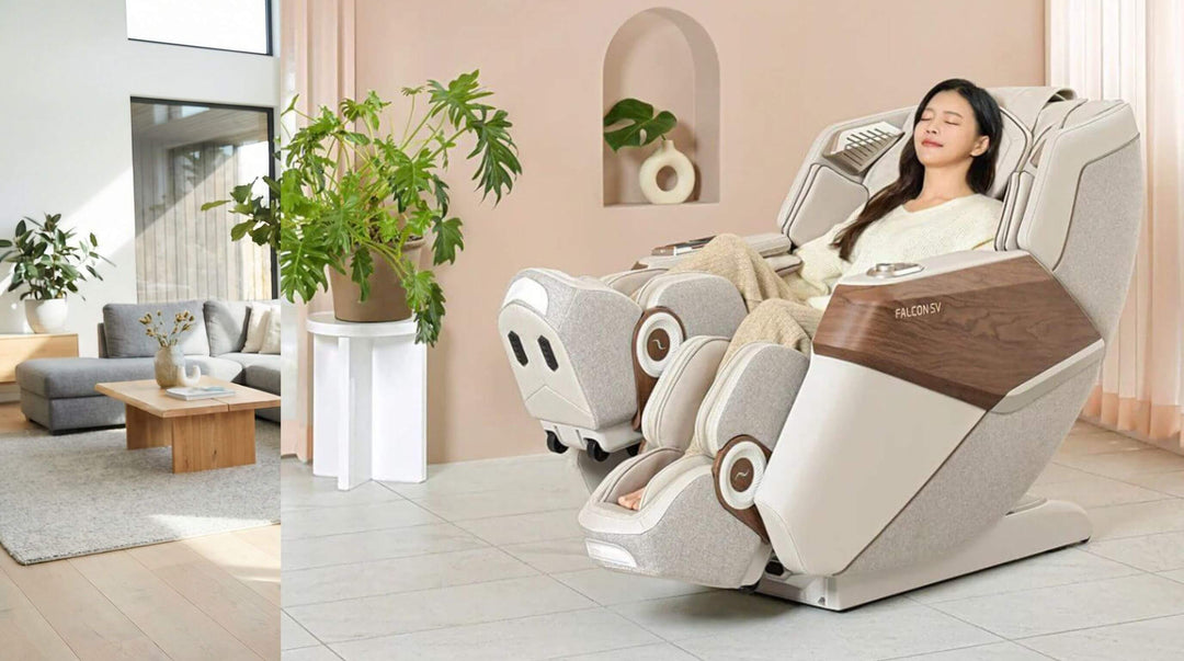 Photo Blogpost Premium massage chair with advanced features in elegant home setting