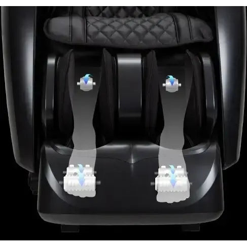 Collection massage chairs with mechanical foot rollers for deep foot massage and reflexology