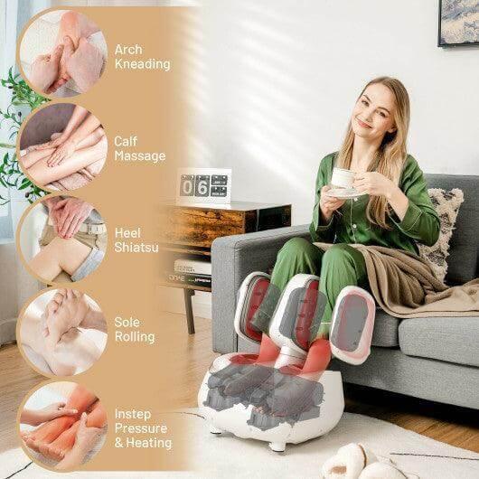 Heat Air Kneading Plantar Shiatsu Therapy Foot Massager - Costway