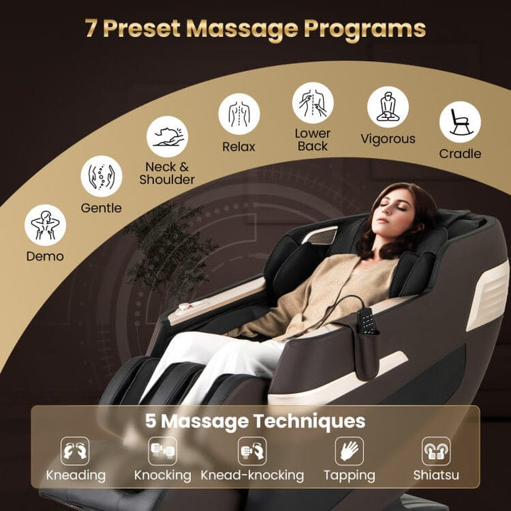 Costway | Full-Body Massage Chair with Airbags and Waist Heater
