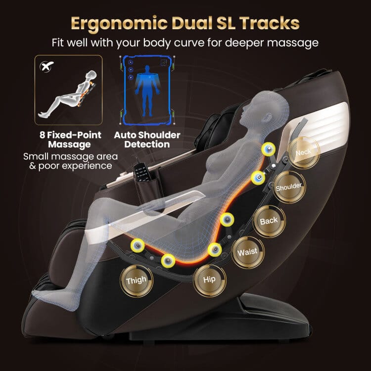 Costway | Full-Body Massage Chair with Airbags and Waist Heater