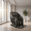 Black massage chair on a white background