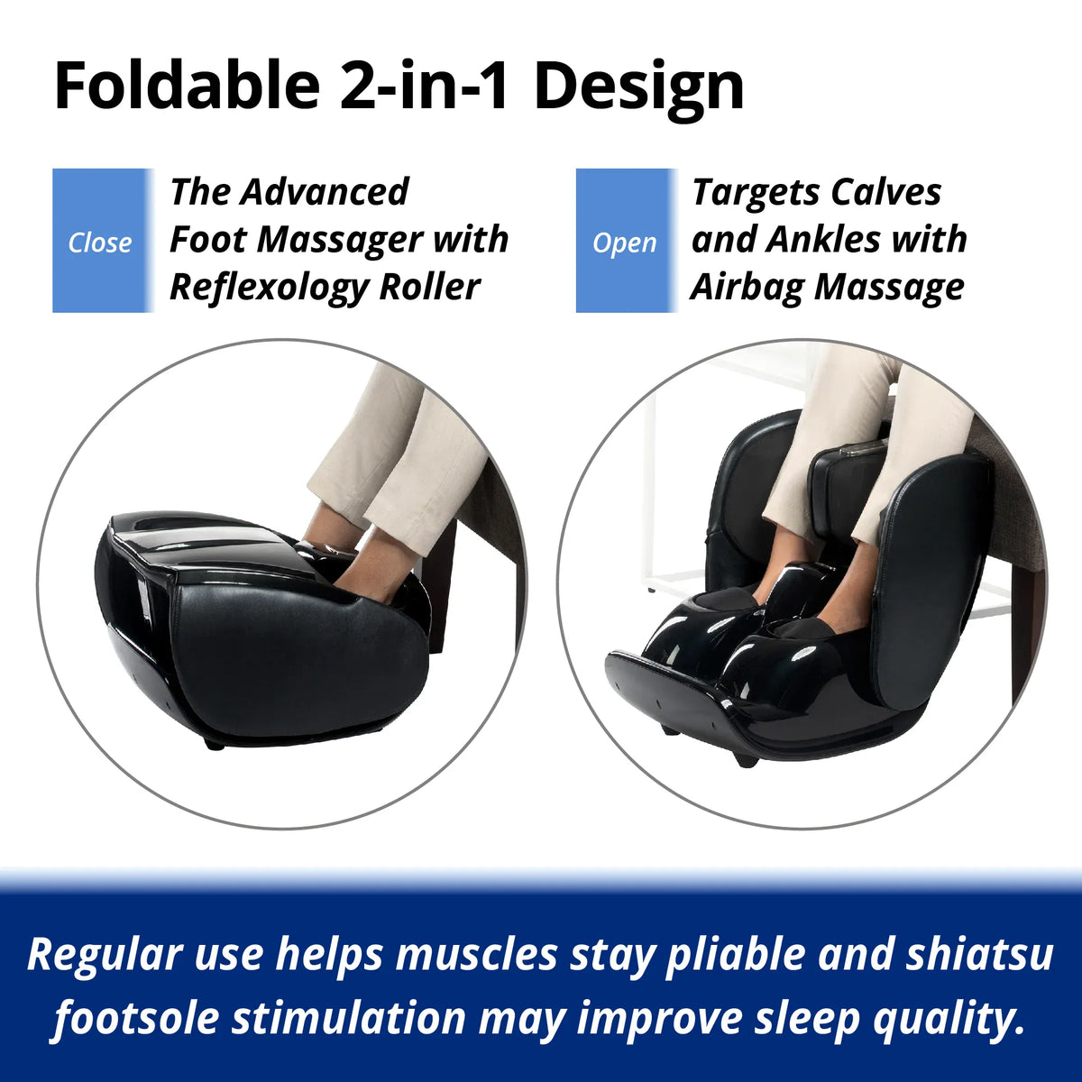 Daiwa Felicity Ninja Leg Massager 2 Foldable Massager with Heat
