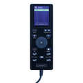 Close-up of the Infinity IT-8500 X3 massage chair remote control with digital display and buttons on a white background