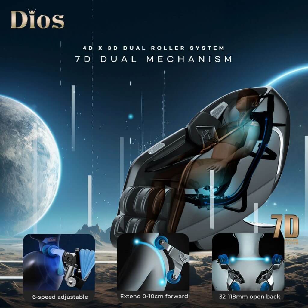 Kahuna Dios D7300 Massage Chair | 7D Full-Body AI Massage with Zero Gravity & Calf Kneading