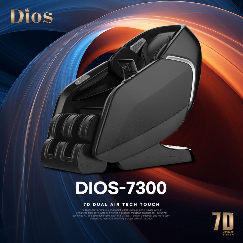 Kahuna Dios D7300 Massage Chair | 7D Full-Body AI Massage with Zero Gravity & Calf Kneading