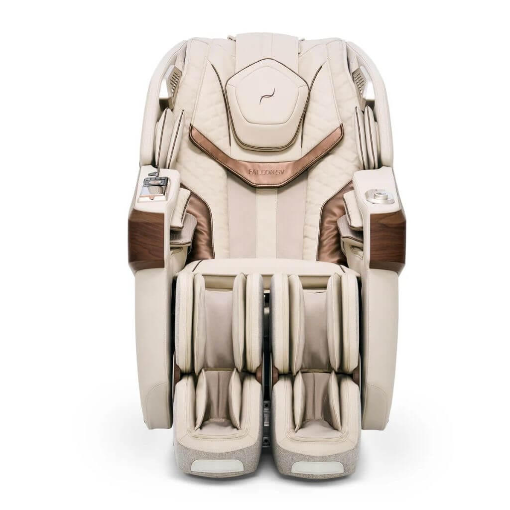 Beige Falcon SV Massage Chair | Compact Luxury, Robo-Walking