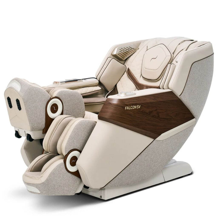 Beige Falcon SV Massage Chair | Compact Luxury, Robo-Walking