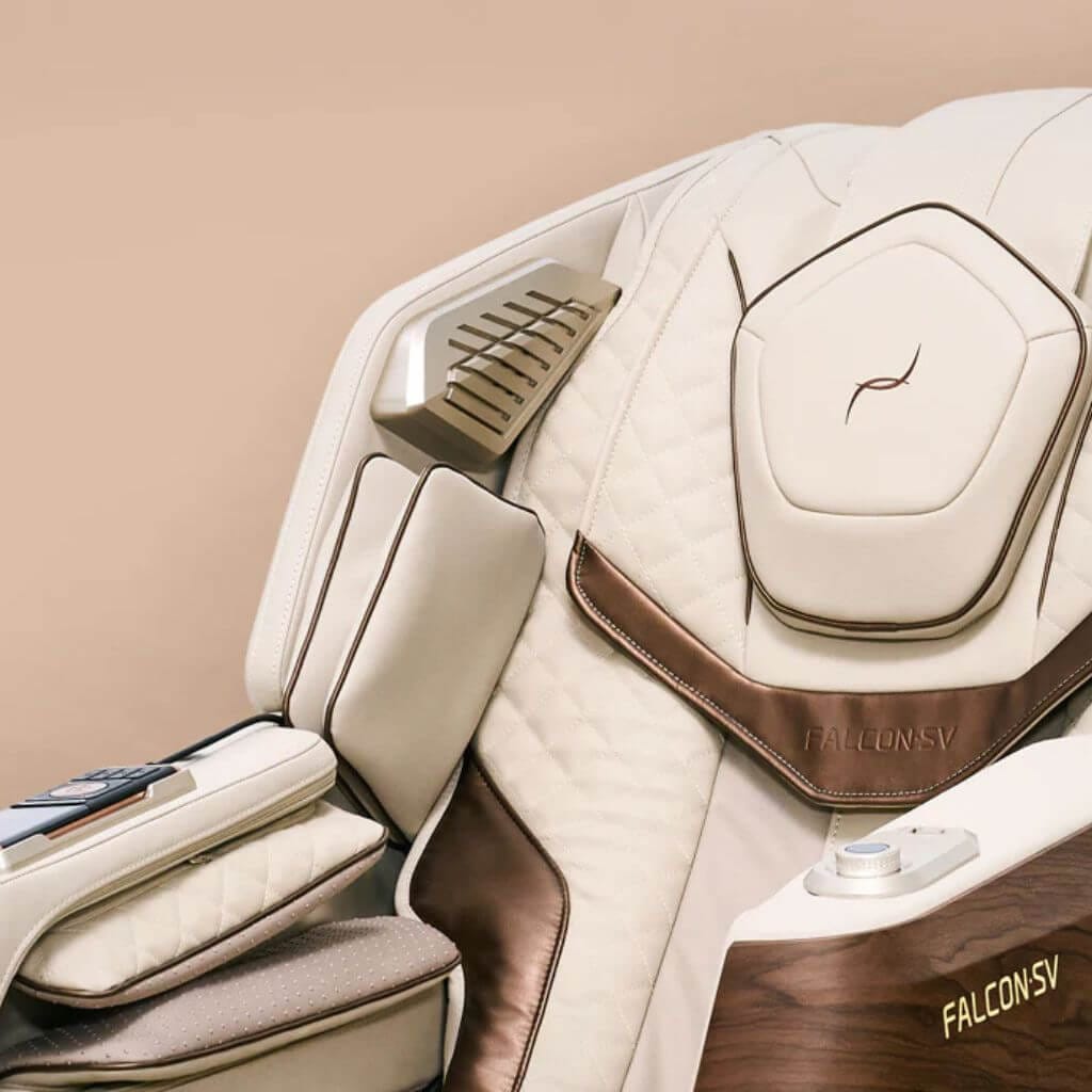 Beige Falcon SV Massage Chair | Compact Luxury, Robo-Walking