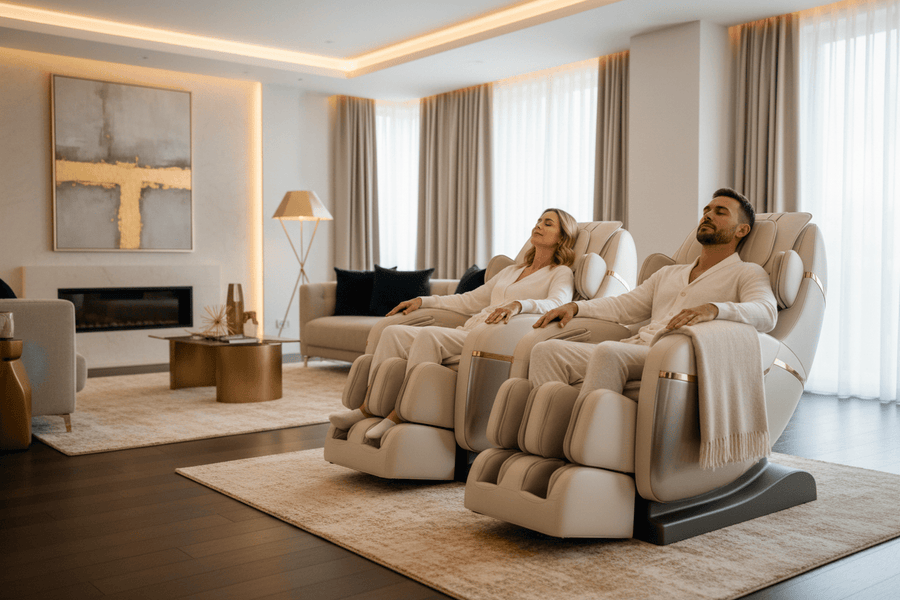 Financing Section — Couple in Luxury Massage Chairs