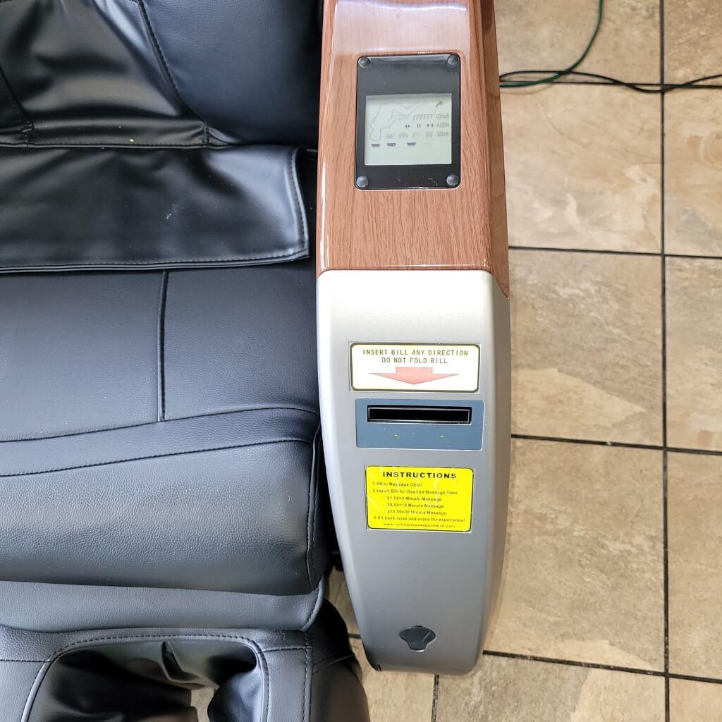 Black with Wood Grain Infinity IT 6900 | Commercial Vending Massage Chairs