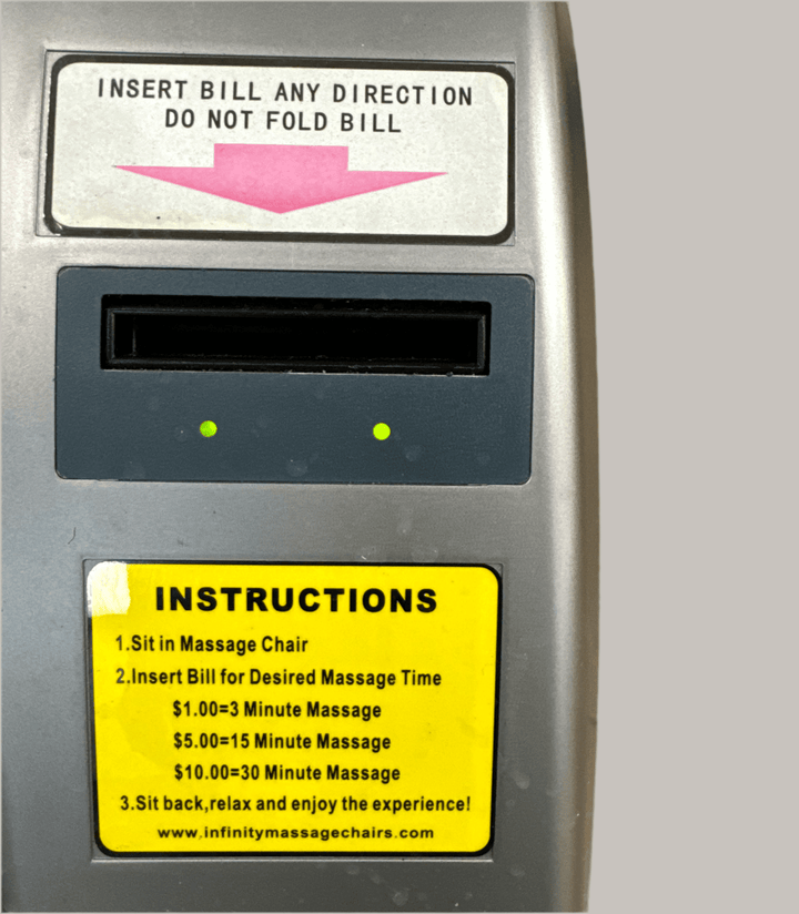 Black with Wood Grain Infinity IT 6900 | Commercial Vending Massage Chairs