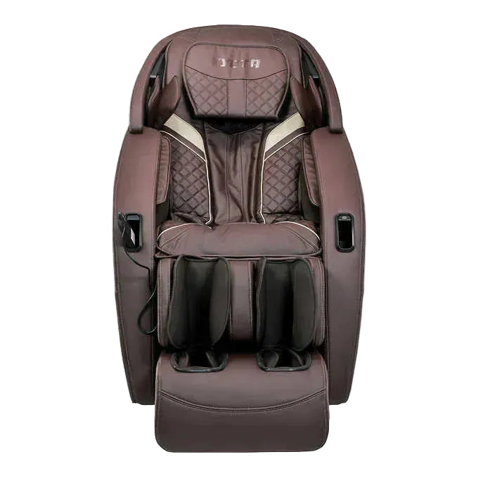 Brown massage chair on a white background