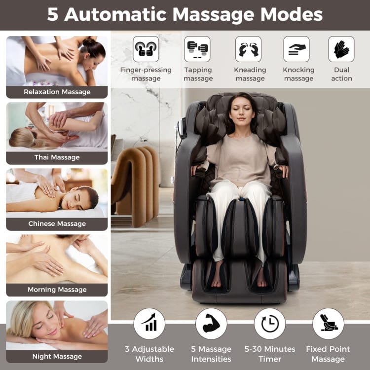Relaxation 38 Full Body Massage Chair with Airbags &amp; Heater