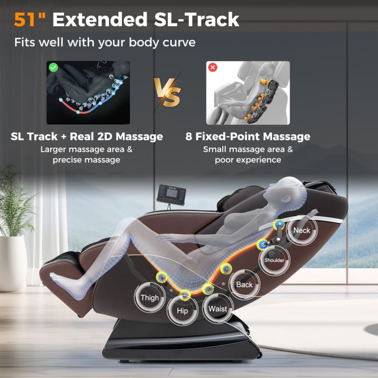 Relaxation 38 Full Body Massage Chair with Airbags & Heater