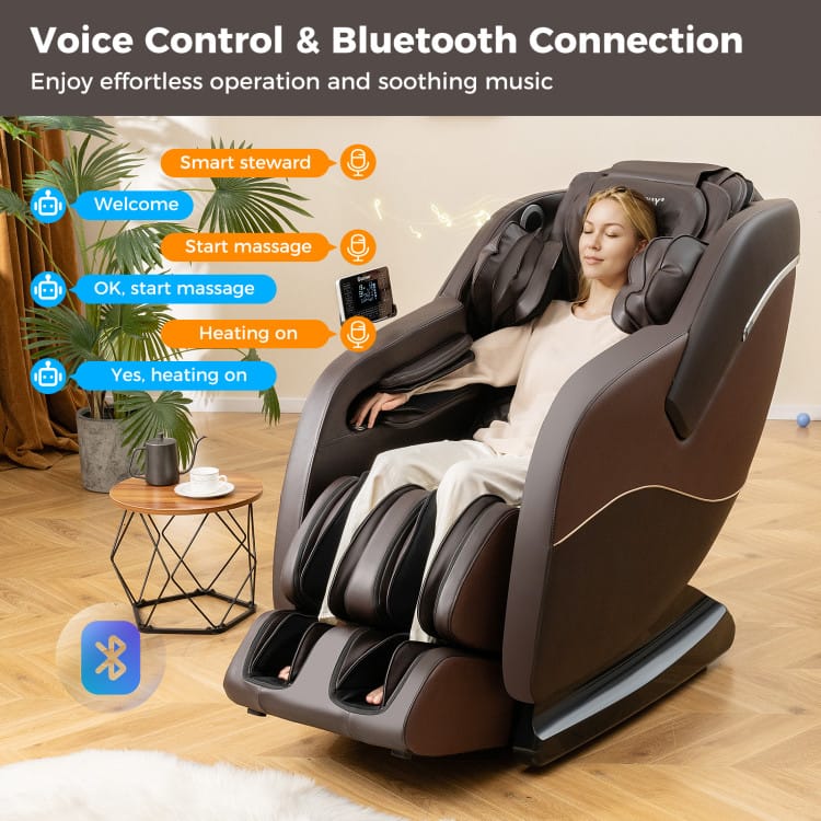 Relaxation 38 Full Body Massage Chair with Airbags &amp; Heater