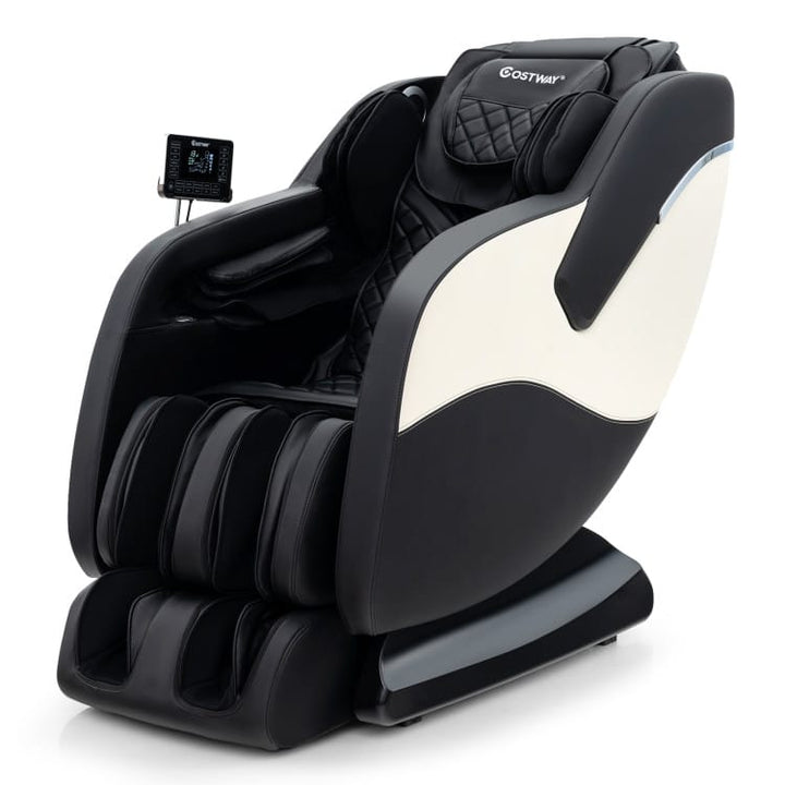 White Relaxation 38 Full Body Massage Chair with Airbags &amp; Heater