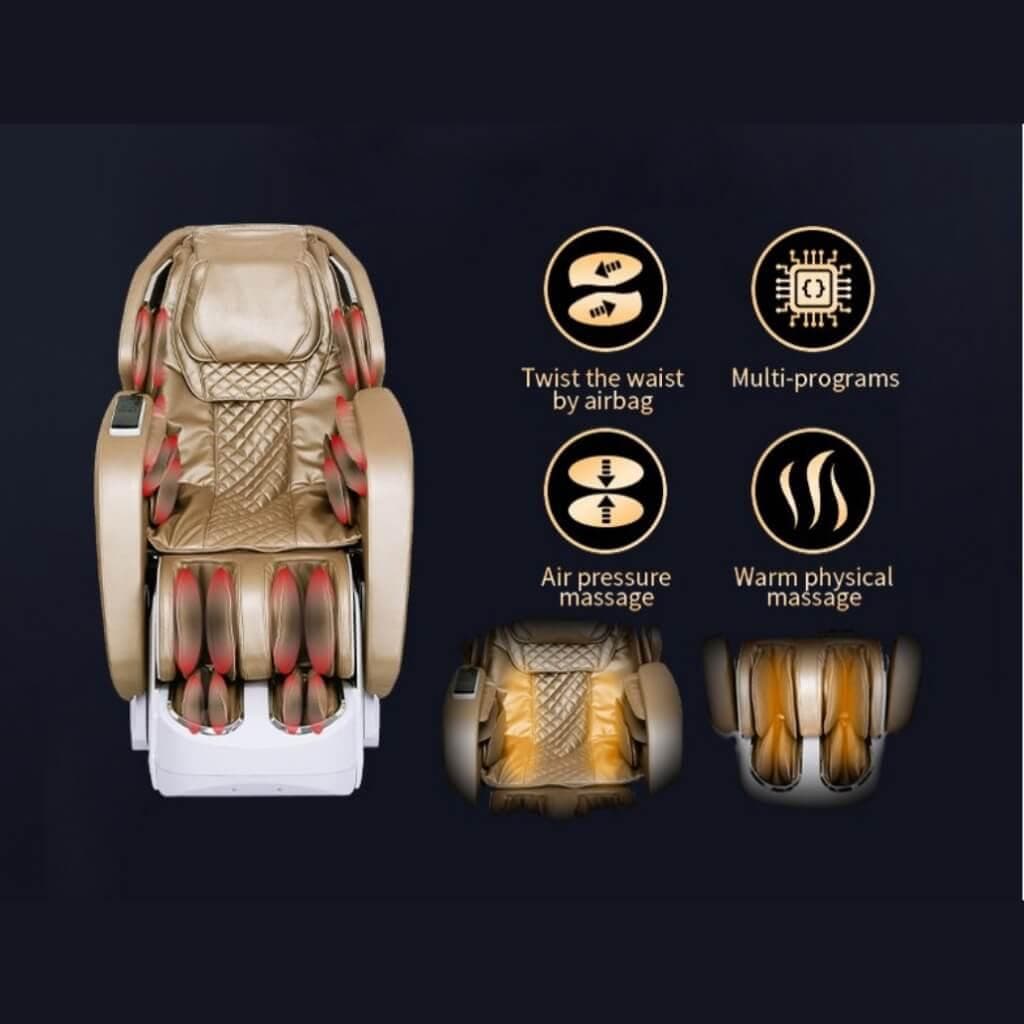 Black / Taupe Symphony 4D Luxury Massage Chair