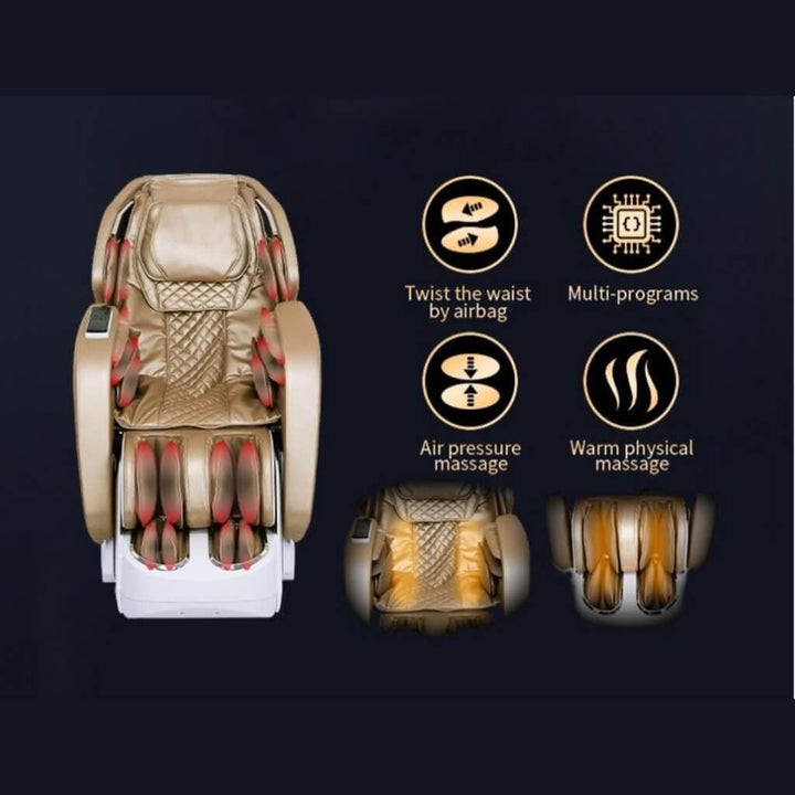 Black / Taupe Symphony 4D Luxury Massage Chair