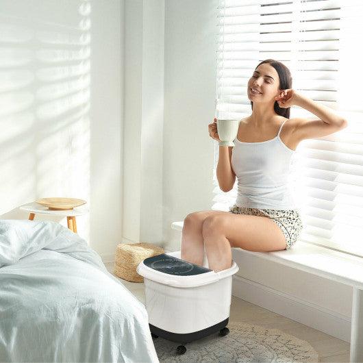 Foot Spa Bath Massager with 3-Angle Shower and Motorized Rollers-Gray - ES10031US-GR - Health & Beauty > Massage & Relaxation > Foot Massagers at zebramassagechairs.com