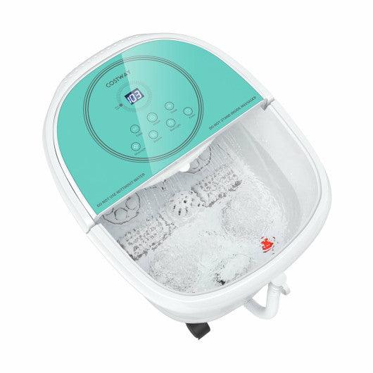 Foot Spa Bath Massager with 3-Angle Shower and Motorized Rollers-Green - ES10031US-LS - Health & Beauty > Massage & Relaxation > Foot Massagers at zebramassagechairs.com