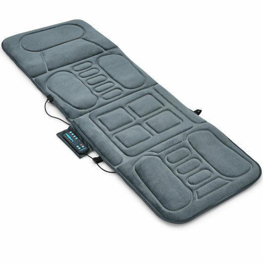 Foldable Massage Mat with Heat and 10 Vibration Motors - Costway - EP24916US - Set Shop and Smile