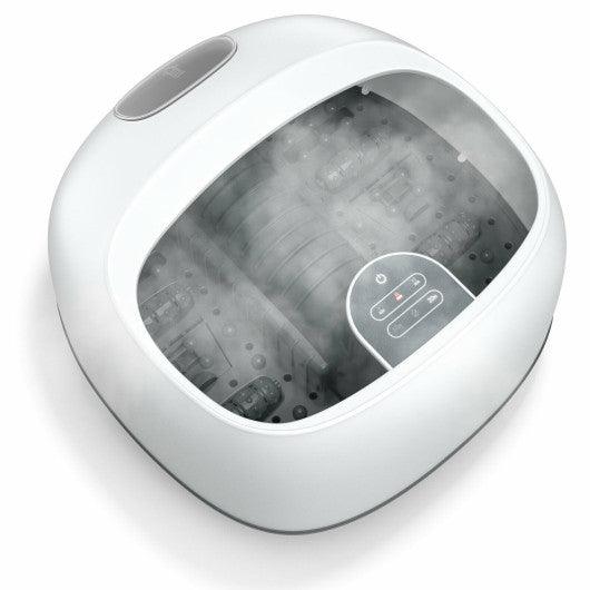 Steam Foot Spa Massager With 3 Heating Levels and Timers-White - ES10017US-WH - Health & Beauty > Massage & Relaxation > Foot Massagers at zebramassagechairs.com