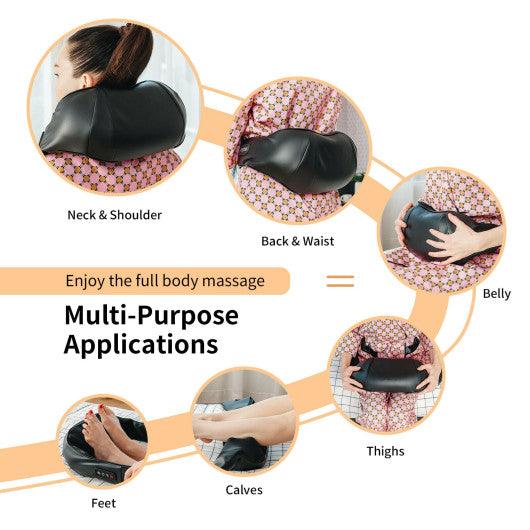 Shiatsu Neck Massager, Heat Deep Tissue Kneading Massage Pillow