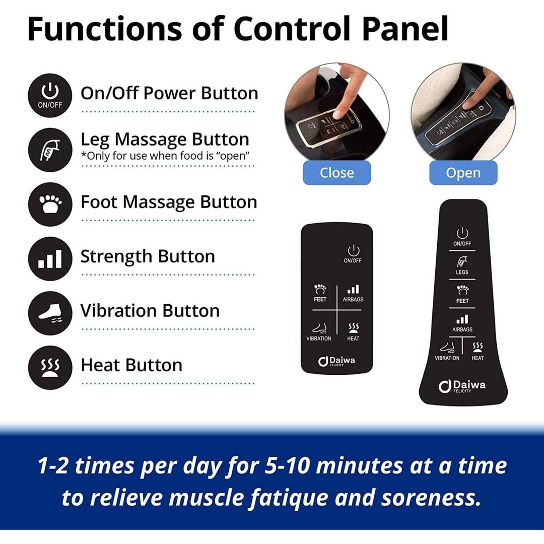 Ninja Leg Massager 2 (with Heat) - USJ 880 Daiwa Felicity Ninja Leg Massager 2 Foldable Massager with Heat