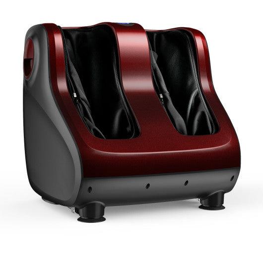 Shiatsu Foot and Calf Massager with Compression Kneading Heating and Vibrating -Red - JS10017US-RE - Health & Beauty > Massage & Relaxation > Foot Massagers at zebramassagechairs.com