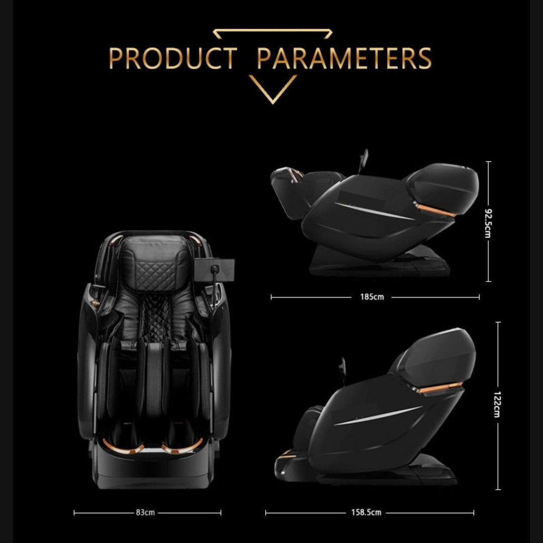 Black/Black RT-8810 Luxurious 4D Massage Chair