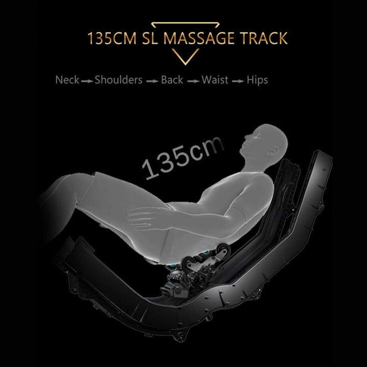 Black/Black RT-8810 Luxurious 4D Massage Chair