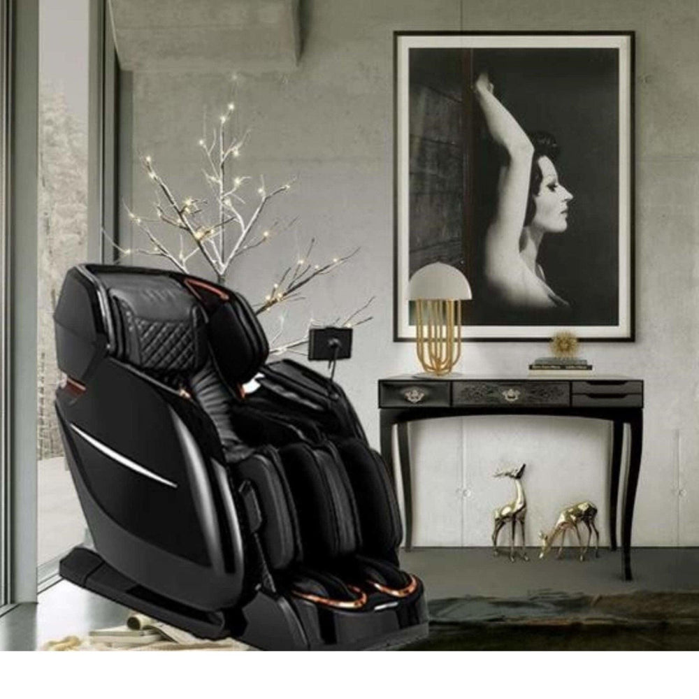 Black/Black RT-8810 Luxurious 4D Massage Chair