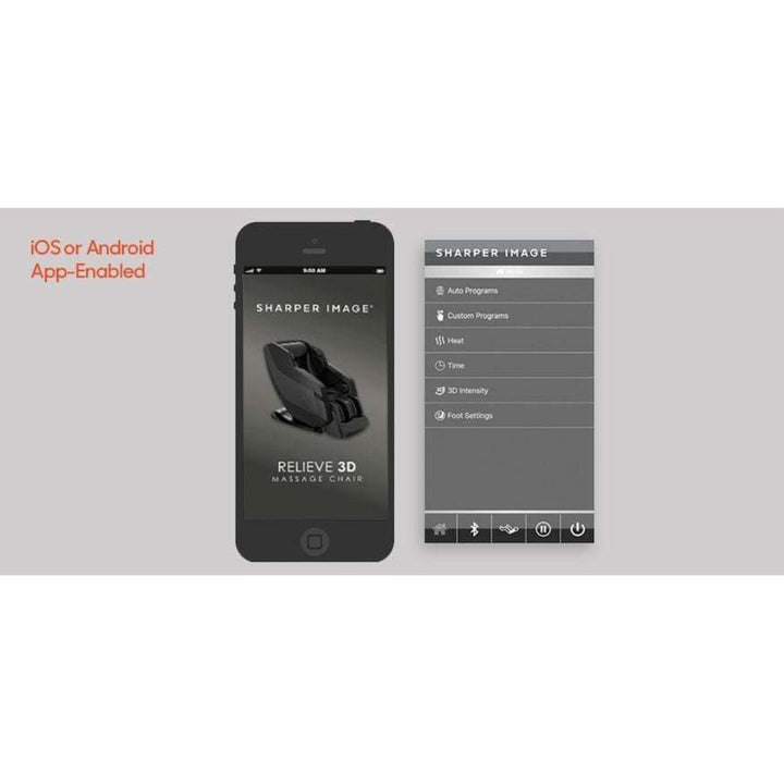 Black Sharper Image Relieve 3D Massage Chair